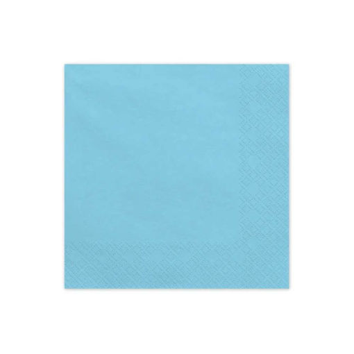 Picture of PAPER NAPKIN BABY BLUE 33X33CM - 20 PACK